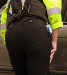 Policewoman arse open