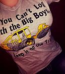"If you can't log with the big boys keep it on the trailer" one of my favorite shirts!!!;)